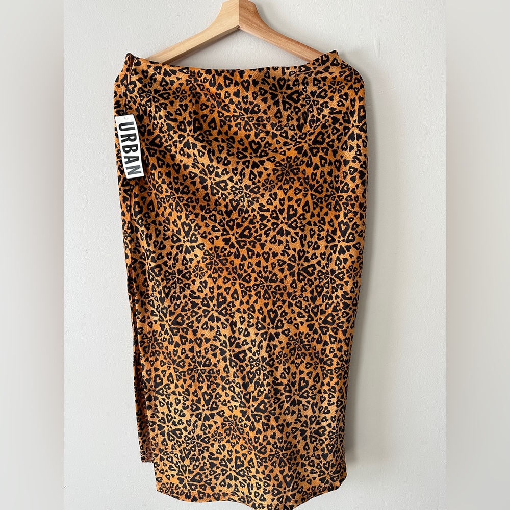 Urban Outfitters Leopard Midi Skirt
